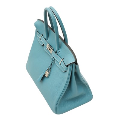 Lot 72 - Hermès Bleu Jean Togo Birkin 35