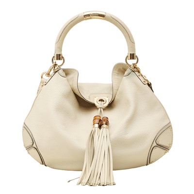 Lot 220 - Gucci Off White Babouska Indy Hobo Bag