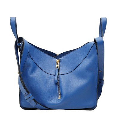 Lot 64 - Loewe Vibrant Blue Anagram Hammock Crossbody Bag