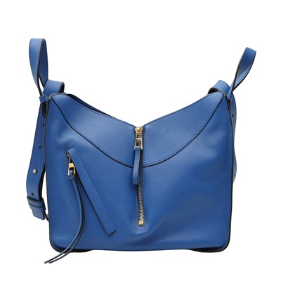 Lot 64 - Loewe Vibrant Blue Anagram Hammock Crossbody Bag