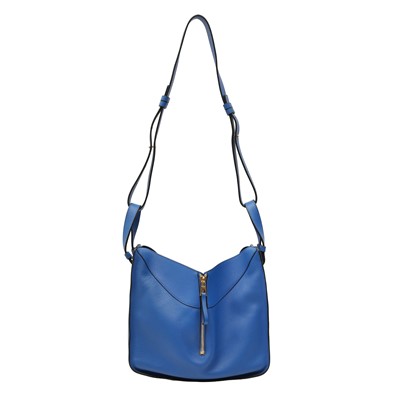 Lot 64 - Loewe Vibrant Blue Anagram Hammock Crossbody Bag