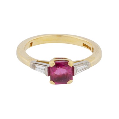 Lot 168 - A pink sapphire and diamond ring, circa 2002