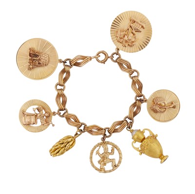 Lot 227 - A charm bracelet
