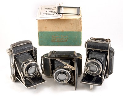 Lot 420 - 3 Certo Dolly Super-Sport 6x6/6x4.5 Rangefinder Cameras.