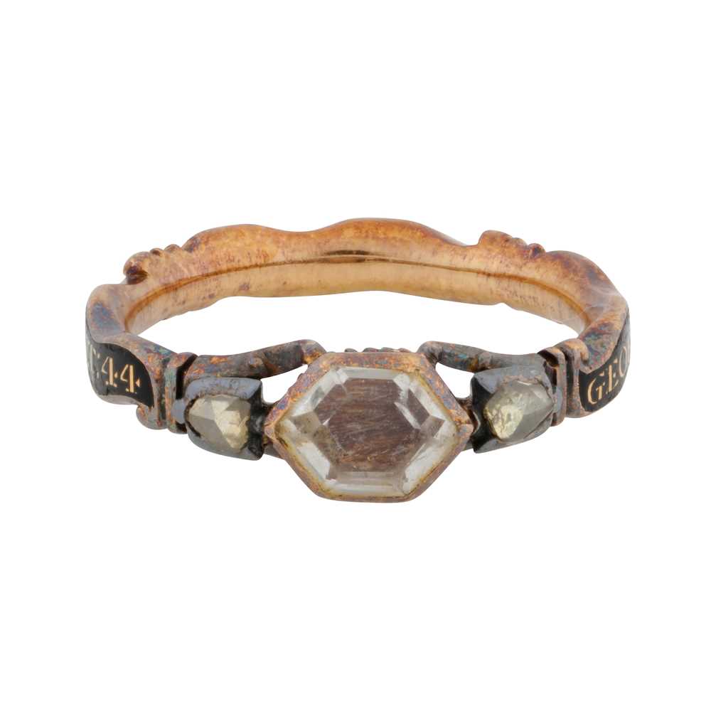 Lot 5 - An 18th century diamond mourning ring