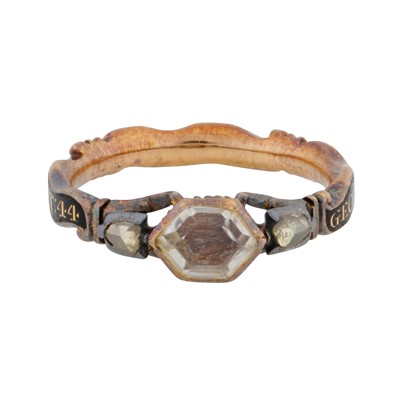 Lot 5 - An 18th century diamond mourning ring