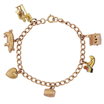 Lot 232 - A charm bracelet