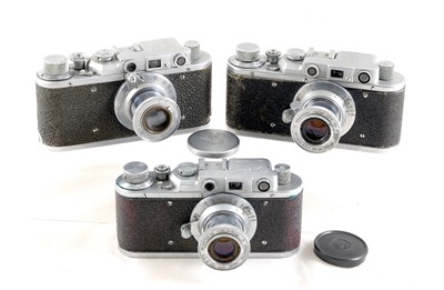 Lot 460 - Group of 3 Soviet Leica Copies.