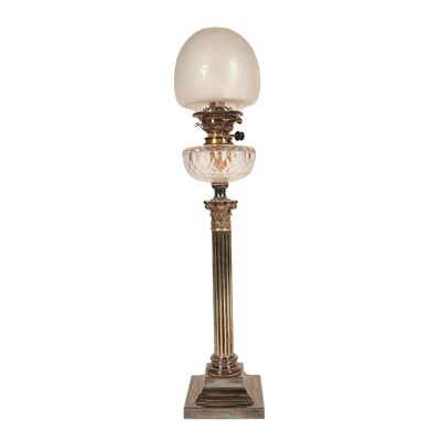 Lot 99 - A Victorian brass altar candlestick converted to a table lamp