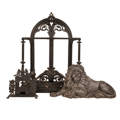 Lot 164 - A group of three cast iron furnishings