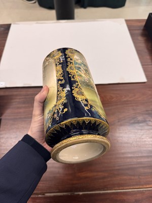 Lot 843 - A Japanese Satsuma vase by Kinkozan, Meiji period