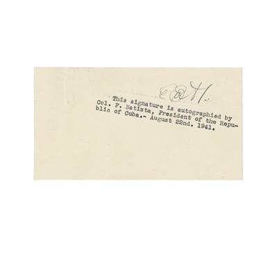 Lot 352 - Batista (Fulgencio)