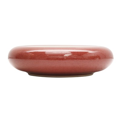 Lot 731 - A Chinese monochrome copper-red-glazed brush washer, Kangxi mark but later