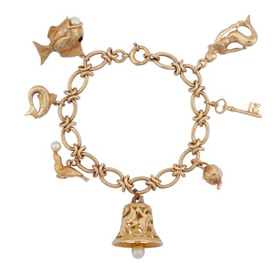 Lot 248 - A charm bracelet