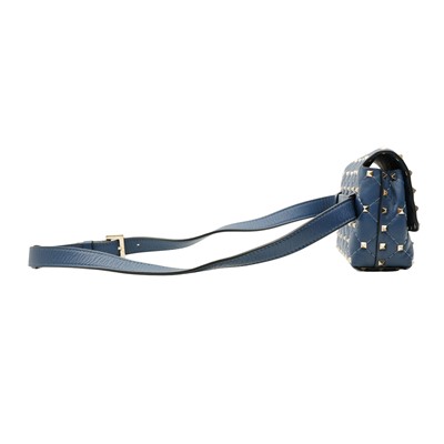 Lot 66 - Valentino Blue Rockstud Spike Belt Bag