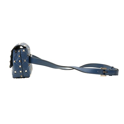 Lot 66 - Valentino Blue Rockstud Spike Belt Bag