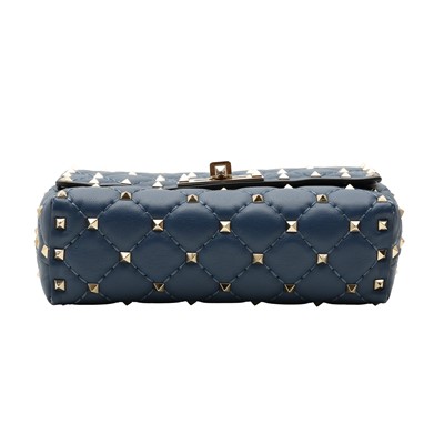Lot 66 - Valentino Blue Rockstud Spike Belt Bag