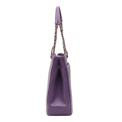 Lot 36 - Chanel Purple Timeless Classic Shopping Tote