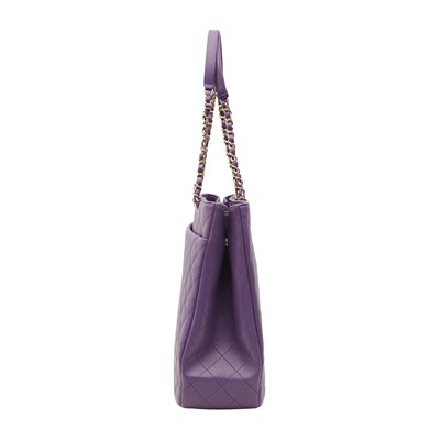 Lot 36 - Chanel Purple Timeless Classic Shopping Tote