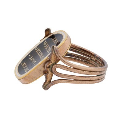 Lot 1 - A Georgian mourning ring, circa 1807