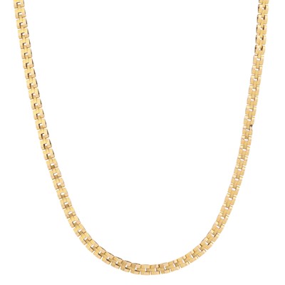 Lot 244 - A brick link chain necklace