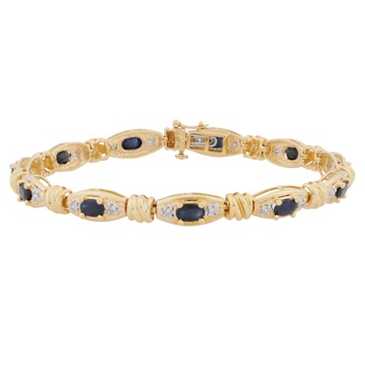 Lot 50 - A sapphire and diamond bracelet