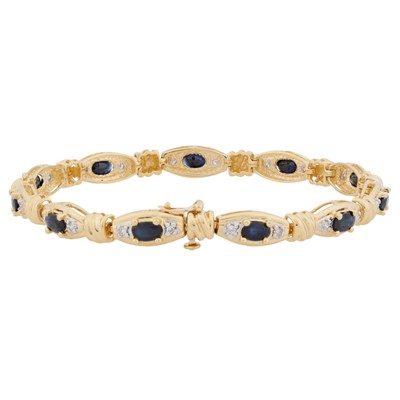 Lot 50 - A sapphire and diamond bracelet