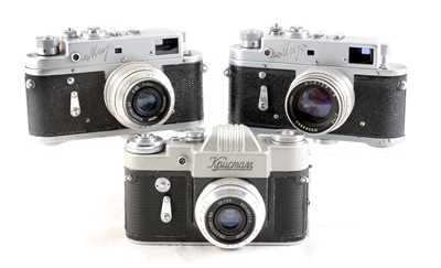 Lot 423 - MIR & Kritstall Soviet Cameras.