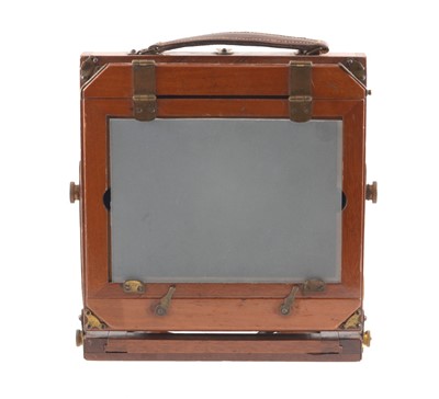 Lot 142 - Self-Erecting Half Plate Wood & Brass Field Camera