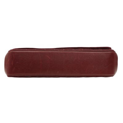 Lot 31 - Chanel Burgundy Jersey Chevron Flap Bag