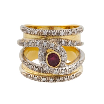 Lot 166 - A ruby and diamond ring, circa 2008