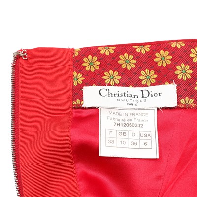 Lot 21 - Christian Dior Red Embellished Cheongsam Archival Collection - Size 38 & 36
