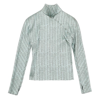 Lot 58 - Christian Dior Duck Egg Cheongsam Top - Size 16