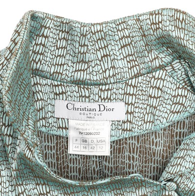Lot 58 - Christian Dior Duck Egg Cheongsam Top - Size 16