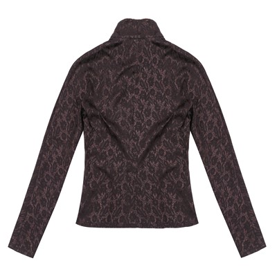 Lot 35 - Christian Dior Aubergine Embellished Cheongsam Top - Size 16