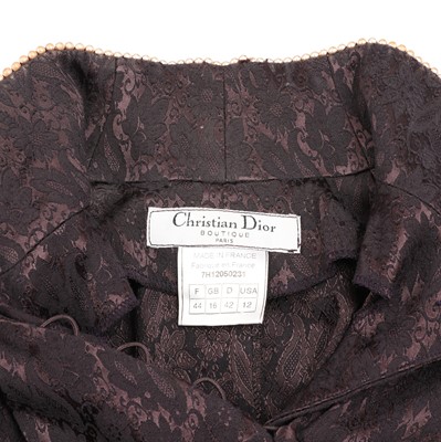 Lot 35 - Christian Dior Aubergine Embellished Cheongsam Top - Size 16