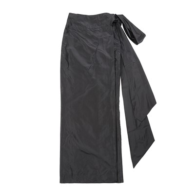 Lot 84 - Christian Dior Navy Taffeta Maxi Skirt and Bodice Archival Set - Size 38
