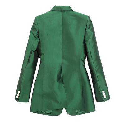 Lot 3 - Dolce & Gabbana Emerald Green Silk Trouser Suit - Size 40