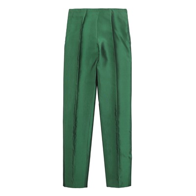 Lot 3 - Dolce & Gabbana Emerald Green Silk Trouser Suit - Size 40