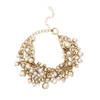 Lot 223 - Christian Dior White Pearl Multi Strand Bracelet
