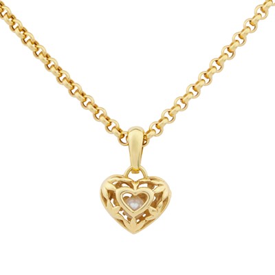 Lot 278 - Chimento and Unoaerre | A pearl heart lock pendant necklace