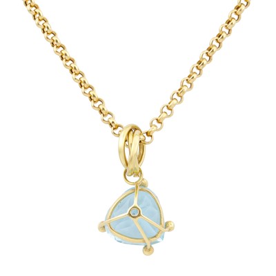 Lot 77 - A topaz heart pendant necklace