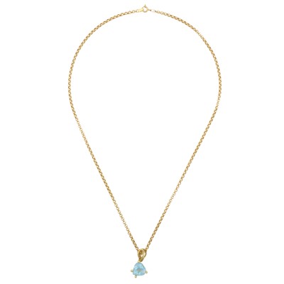 Lot 77 - A topaz heart pendant necklace