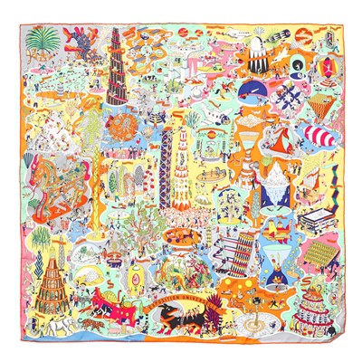 Lot 156 - Hermès ' Exposition Universelle' Silk Scarf 90