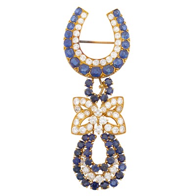 Lot 41 - M. Gérard Ι A sapphire and diamond brooch by André Vassort