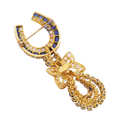 Lot 41 - M. Gérard Ι A sapphire and diamond brooch by André Vassort