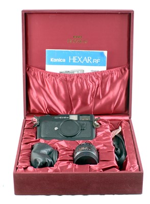 Lot 255 - Konica Hexar RF Rangefinder Camera Outfit.