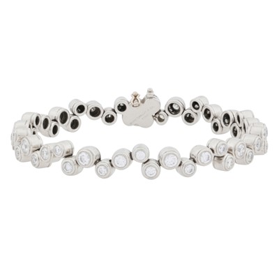 Lot 371 - Tiffany & Co. | A diamond 'Bubble' bracelet, 2002