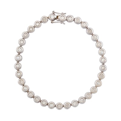 Lot 373 - A diamond line bracelet