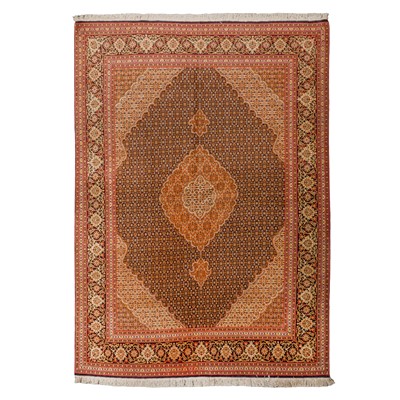 Lot 80 - A very fine part silk Tabriz rug, north-west Persia